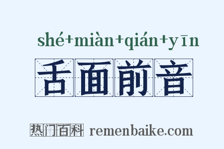 舌面前音是什么意思的图片